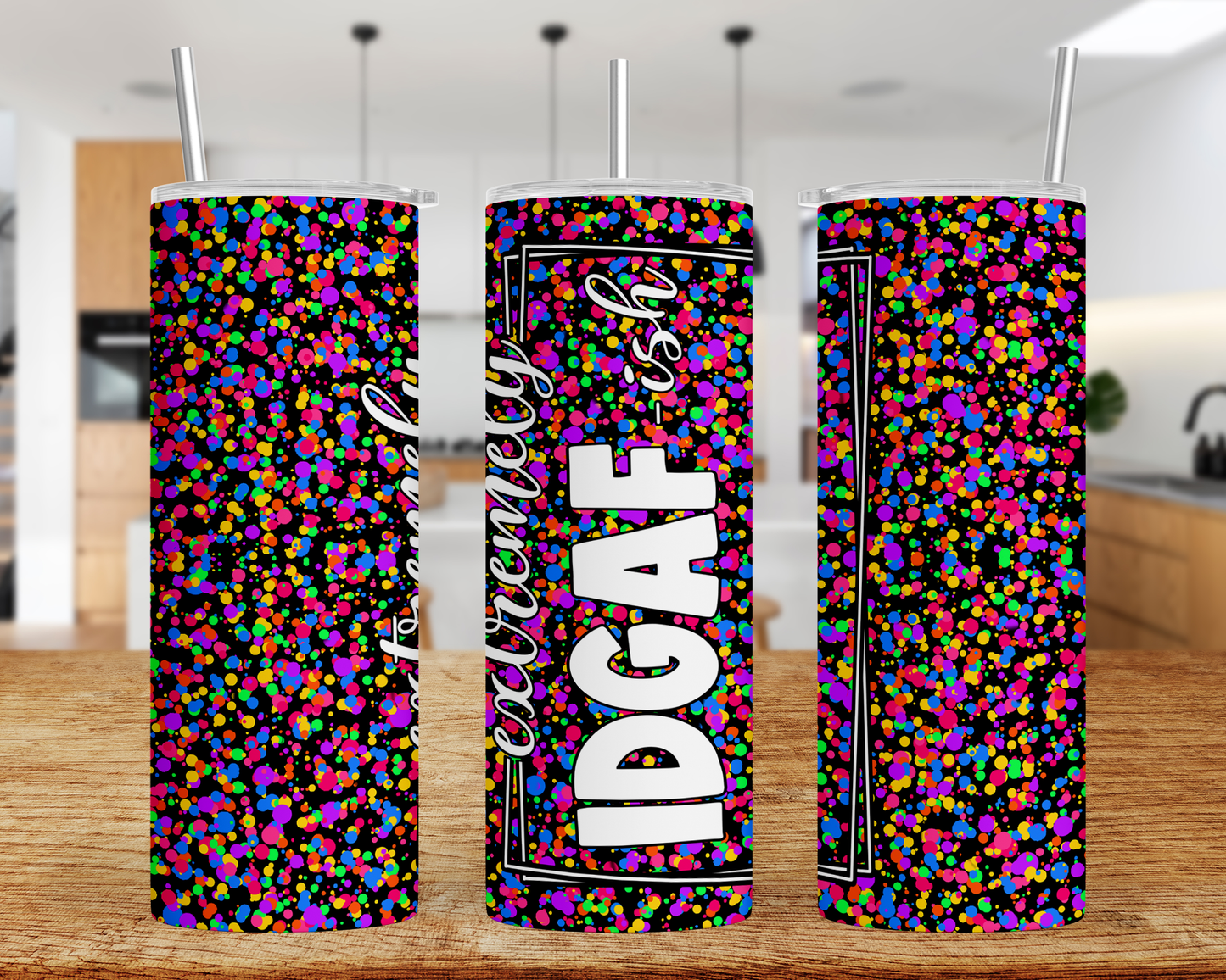 Skinny tumbler IDGAFish